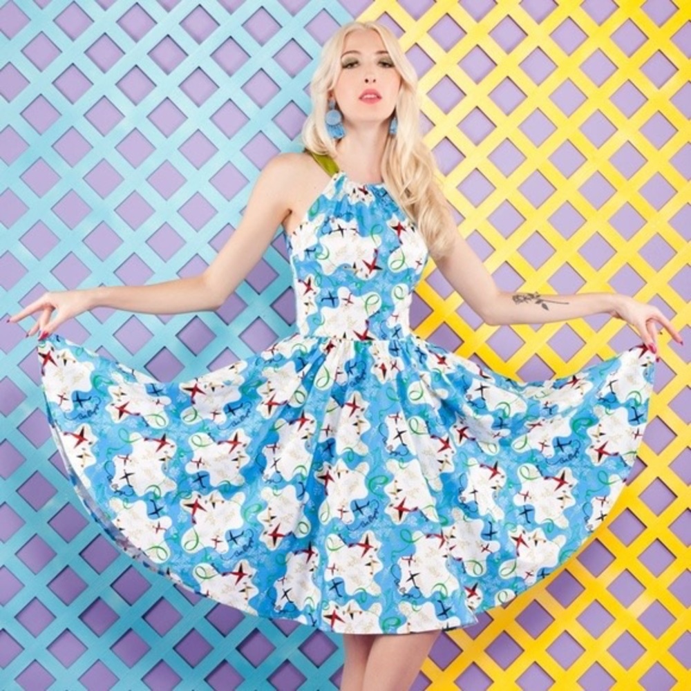 NWT Mary Blair Airplanes Harley Dress